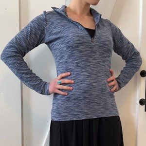 Columbia 1/4 Zip, Blue, Patterned